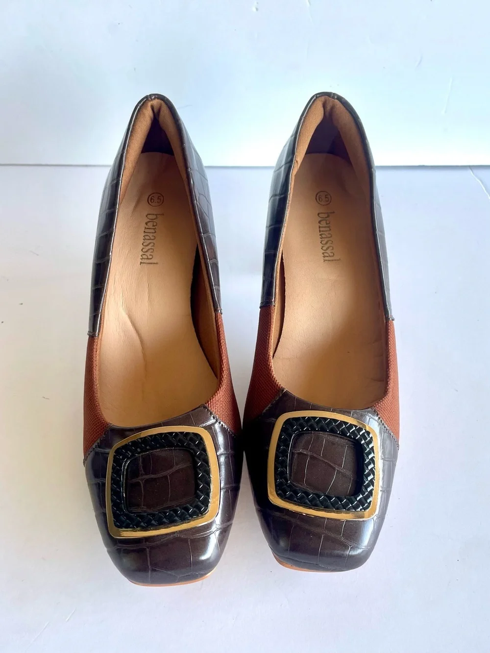 Benassal Women Dress Pumps Heels Orthopedic Bunion Shoes Size 6.5 EUC
